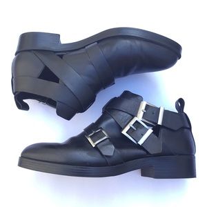 Zara Cutout Buckle Boots